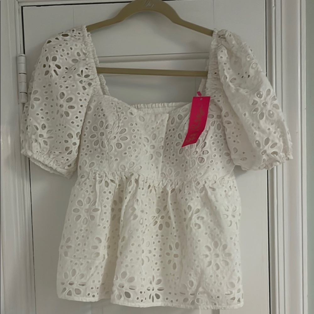 Lily Pulitzer eyelet top